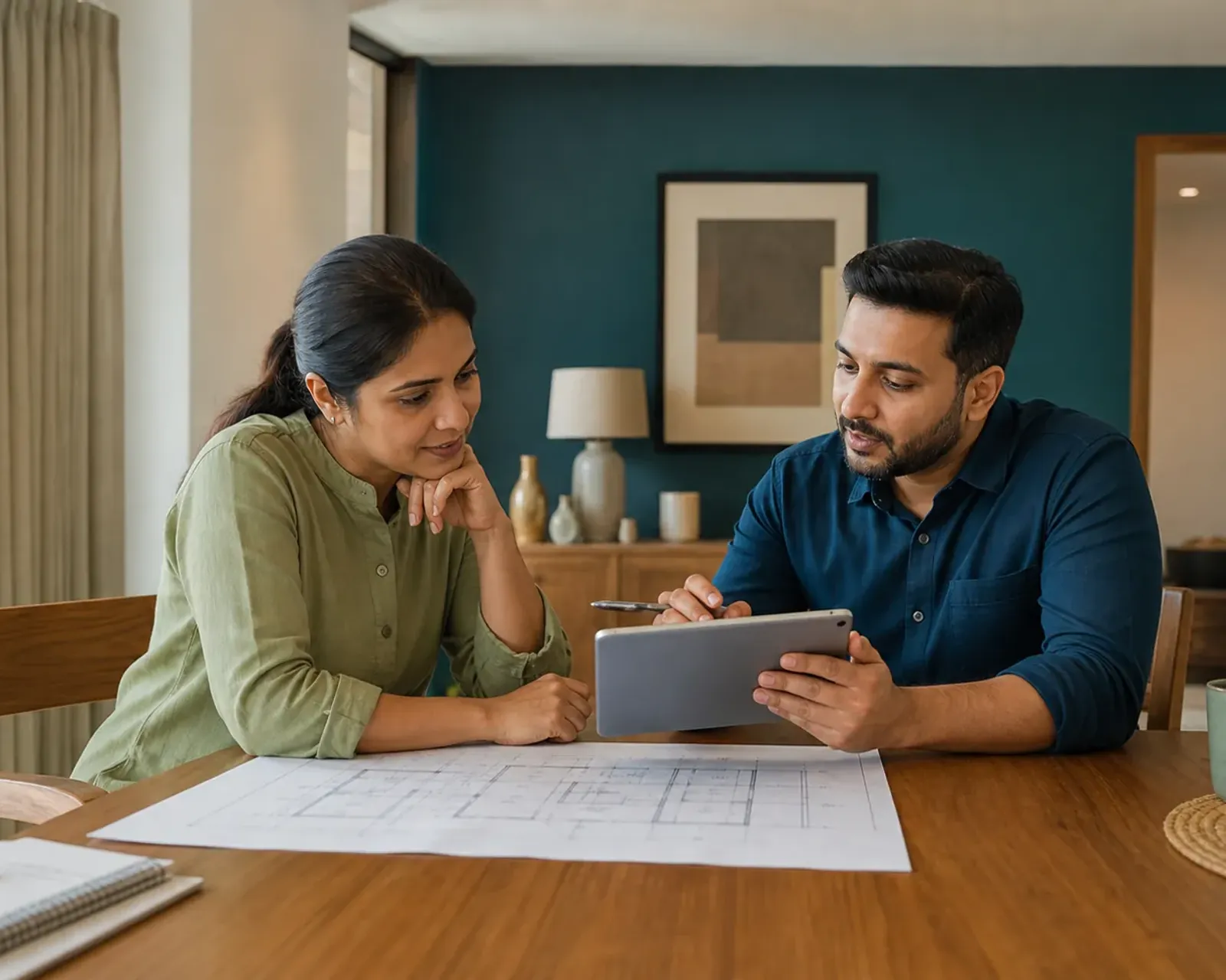 Professional associate working with an Indian property customer